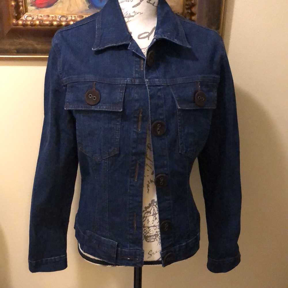 Anna Molinari Large Button Down Classic Denim Jac… - image 1